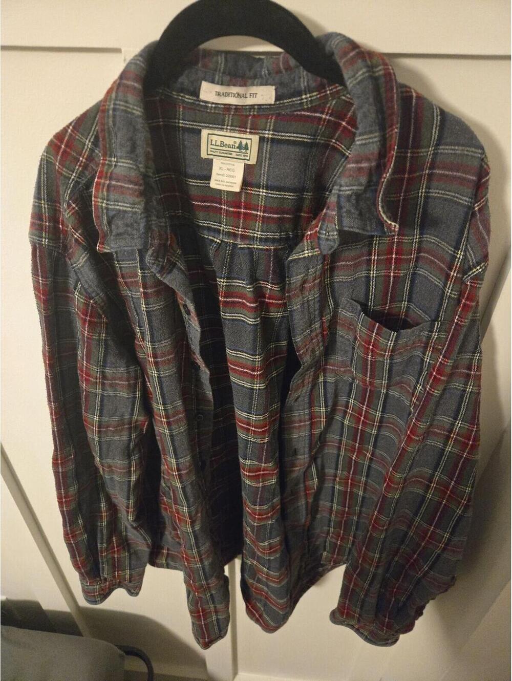 L.L. Bean Traditional Fit Flannel Shirt Plaid XL - Picture 4 of 4